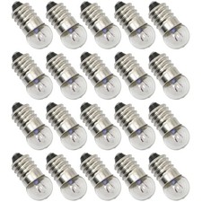 20 Pack E10 2.5V 0.3A DC Warm White Mini Screw Base Light Bulbs Electrical Test