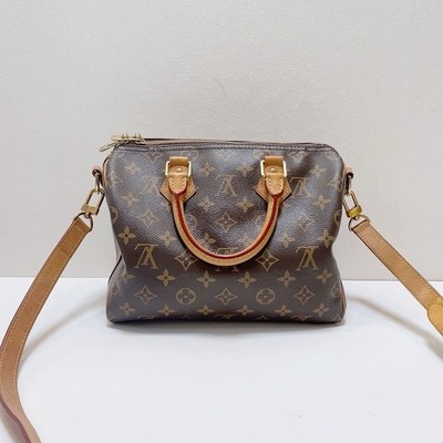 Louis Vuitton Boston Speedy25 brown monogram top handle shoulder crossbody bag