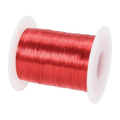 0.13mm Magnet Wire 5554ft (1693m) Enameled Copper Wire 200g 155C, Red