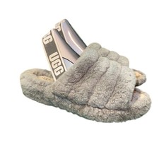 UGG Fluff Yeah Charcoal Gray Sheepskin Slingb...