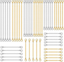 30Pcs Chain Extenders for Necklace, Necklace Extenders for Women Girls Bracelet