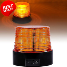 Amber LED Strobe Light Magnetic Rechargeable Emergency Beacon for Truck - US