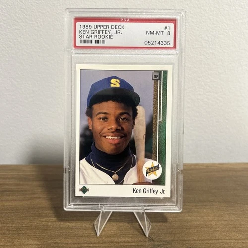 PSA 8 Star Rookie Ken Griffey Jr #1 (ROOKIE CARD) - 1989 Upper Deck