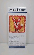 Wonderart Latch Hook Kit 426232 Little Fox 12inx12in Sealed