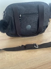 Kipling Art Handbag Dot Dot Dot Embossed Black