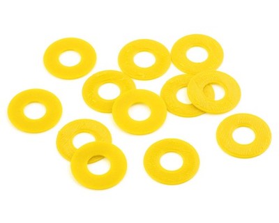 Webster Mods 1/8 Scale Protective Body Washers (12) (Yellow) [WMBPW18Y]