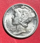 1944D US Mercury SILVER Dime "Denver" Mint! Choice Uncirculated Details! Coin!