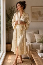 Show Me Your Mumu NWT Satin Robe OS Animal Print Lounge Duster