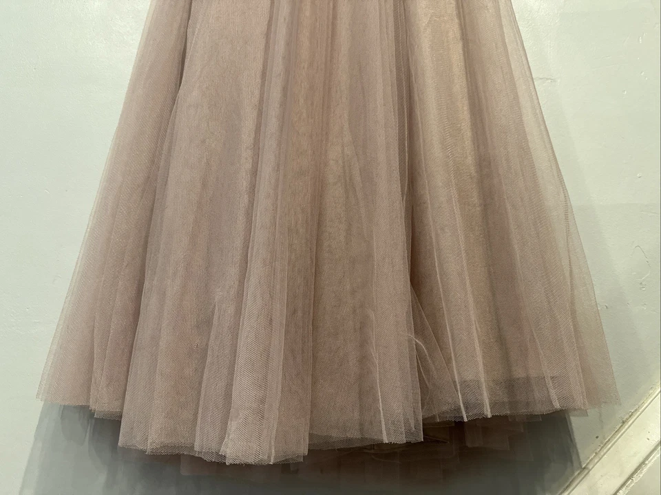 全新带标签! Jenny Yoo Mauve 粉色薄纱礼服 4 码伴娘长正式婚礼 — 第 4/4 张图片