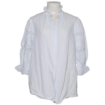 Lescon, Bluse, Größe: 40, Weiß, Baumwolle, Medaillon, Damen #Eke