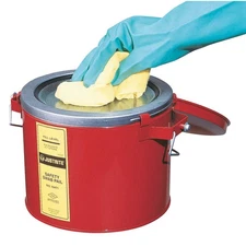 JUSTRITE 10471 Swab Pail,6 Qt.,Steel,Red 13M363