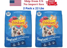 2 PACK Purina Friskies Dry Cat Food Seafood Sensations With Salmon, Tuna, 22 lb