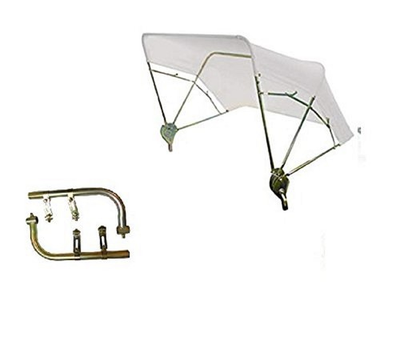 #ad White Complete 3 Bow 48quot; Tractor Umbrella Buggy Top w fender Mounts JBT3 406146 $299.95