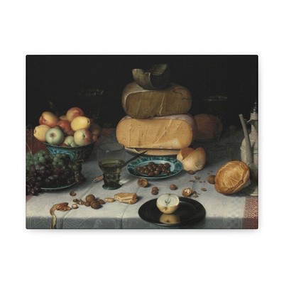 Floris Claesz van Dijck - Stilleven met kazen - c. 1615 - Canvas Wall Art