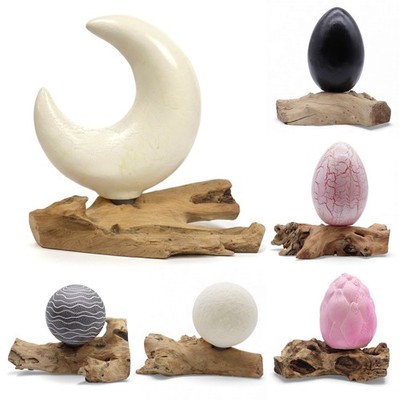 Natural Handcrafted DriftGlow Table Lamps, Decorative Shade, Grey