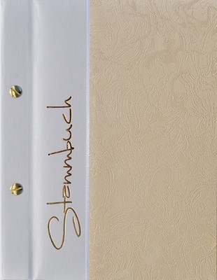 Stammbuch ELK  A5+ (18,0 x 23,0 cm), Designstruktur, creme, Buchschrauben,