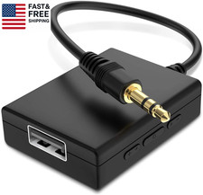USB to Aux Audio Adapter, 3.5Mm Male to USB Female Adapter for Playing Music wit