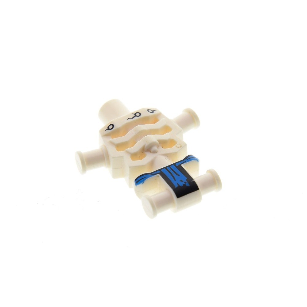 1x Lego Figure Torso Ninjago Skeleton White Blue 2260 njo003 4612344 93060pb01