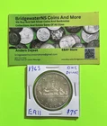 1963 Canada Queen Elizabeth II  Silver Dollar Silver $ 1 Coin AG.  NICE COIN
