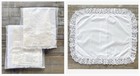 NWT~Vintage SEARS “Fanfare” Set of 2 Standard Pillow Shams White Lace Ruffle