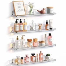 Lifewit Floating Shelves For Bathroom Acrylic Display Shelf Wall Mounted For