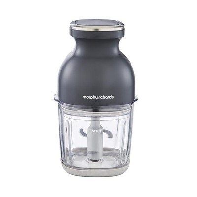Morphy Richards 3-in-1 Akku-Mini-Chopper, USB-Aufladung, geräuscharm, grau 