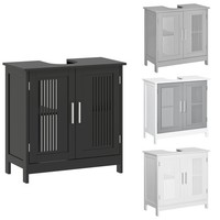 kleankin Bathroom Pedestal Under Sink Cabinet with Storage Shelf