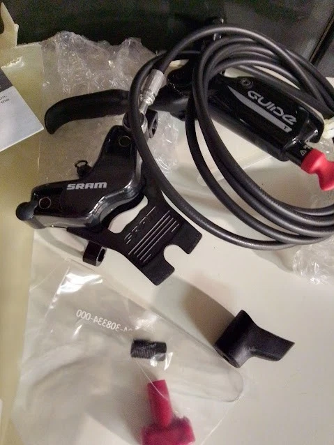 freno posteriore mtb 4 pistoncini sram guide t nuovo in kit di montaggio - Immagine 2 di 4