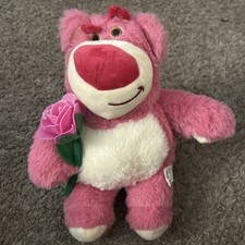 Toy Story Lotso Huggin Bear Plush PINK HOLDING ROSE claw machine exclusive