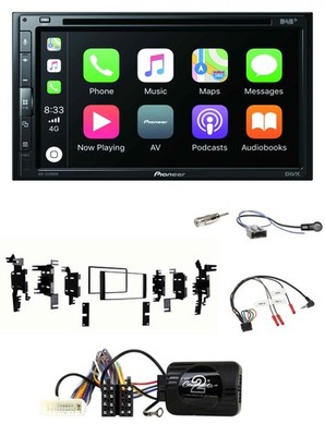 Pioneer DVD 2DIN Lenkrad DAB Bluetooth USB Autoradio für Nissan Versa Tiida C11