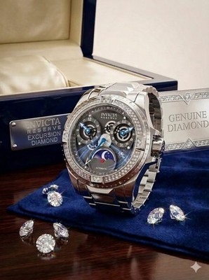 Invicta Reserve Excursion 49.5mm 0.47CTW Natural Diamond Automatic Men's Watch