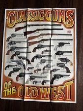Vintage 1979 Time Life Old West Classic Guns Of The Old West Poster