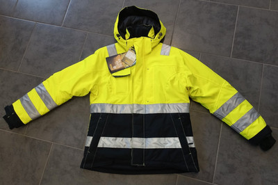 Blakläder Damen High Vis Winterjacke Arbeitsjacke 4872 1987 gelb/marine Größe L