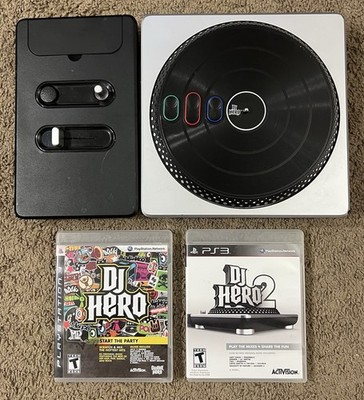 PlayStation 3 PS3 DJ Hero Turntable Bundle With 2 Games DJ Hero + DJ Hero 2