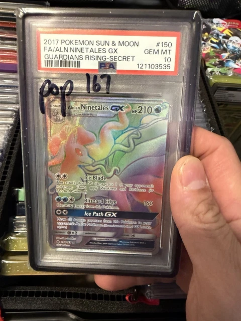 2017 Pokemon Alolan Ninetales #150 Sun Moon Guardian Rising PSA 10