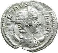 Roman Silver Coin. HERENNIA ETRUSCILLA, AR Antoninianus. Rome. Pudicitia. aVF