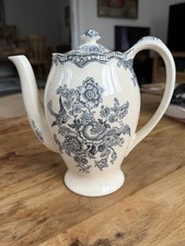 Antique English Coffee Pot – Crown Ducal Bristol Ironstone Blue & White