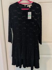 Michael Kors Black Sequin Dress NWT