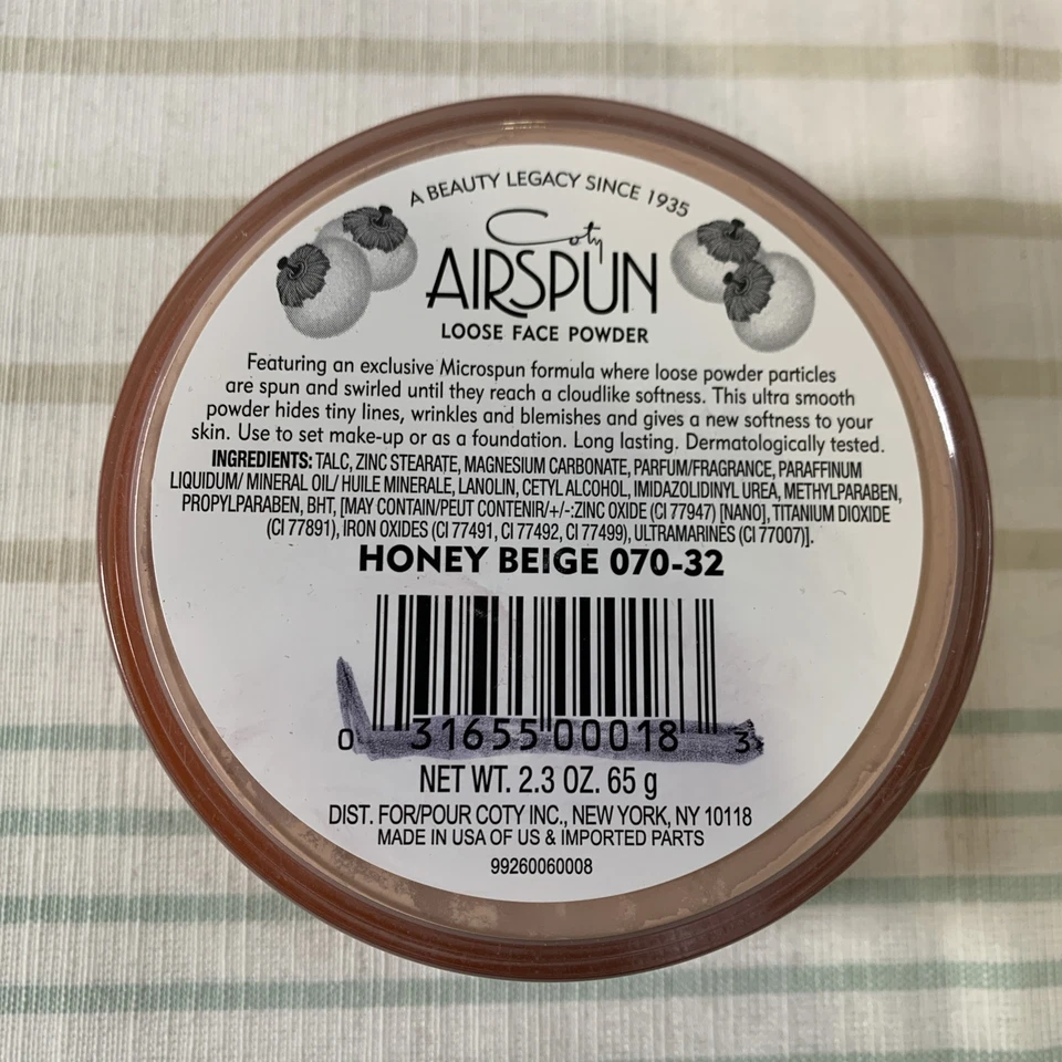 Coty Airspun Loose Face Powder Honey Beige 070-32 Setting Powder Foundation - Image 3 of 3