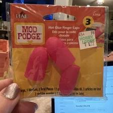 Plaid:Craft CS12958 Mod Podge Finger Caps 3/Pkg-2 Large & 1 Medium (3Pk) NEW