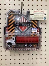 1:64 Greenlight 2018 International WorkStar Platform Stake Truck Red/White