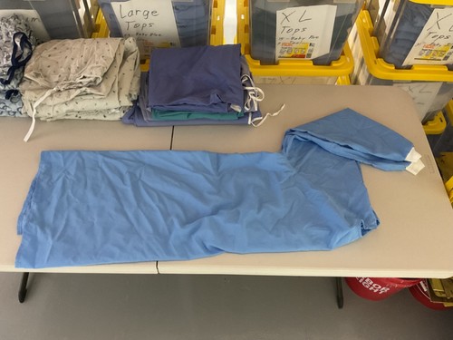 Medical Hospital Gowns - 24 Total in HDX Tough Tote bin
