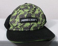Minecraft Baseball Cap Adjustable Strap Curved Brim One Size Green