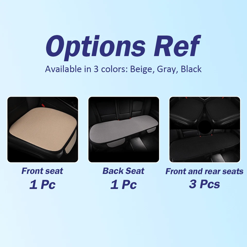 For Volkswagen Car Seat Covers Protector Cushion Breathable 3D Air Mesh Non-Slip Foto 4 de 4