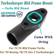 Turbo Mount T4 T6 Mid frame, 10AN ORB drain, Turbocharger For VS racing 78 / 75