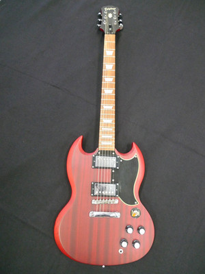 Epiphone SG G-400 Faded Worn Cherry - E-Gitarre mit Gigbag