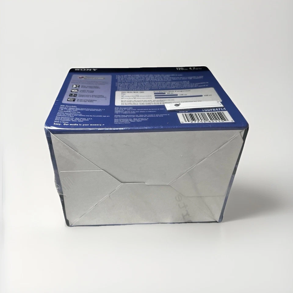 Sony DVD+R 10 Pack Discs W/Cases 120 min 4.7 GB Blank Sealed 1x-16x DPR47SL4 NEW - Image 3 of 4