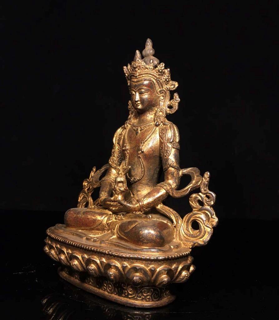 22CM Old Chinese Bronze Statue Buddha N1672 | eBay