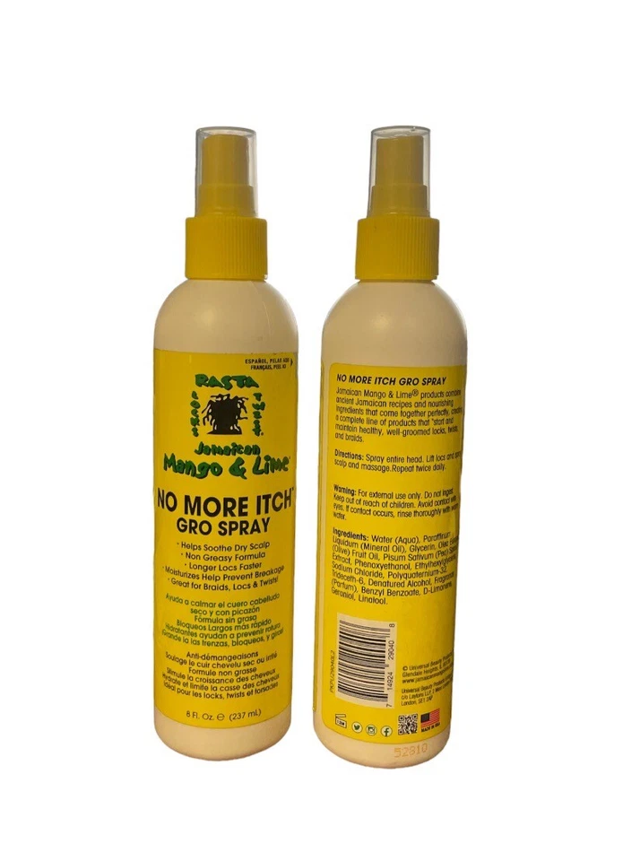 2 Mango Jamaicano - Lime No More Itch Gro Spray Alivio Regular 8 OZ Foto 3 de 3