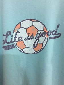 LIFE IS GOOD WOMEN BLUE L Short Sleeve 